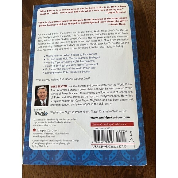 World Poker Tour(TM): Shuffle up and Deal by Mike Sexton (2005, Trade Paperback) - Picture 2 of 4